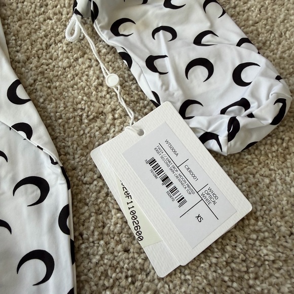 Marine Serre Moon Printed Jersey Second Skin Crewneck top - NWT XS - Picture 3 of 3